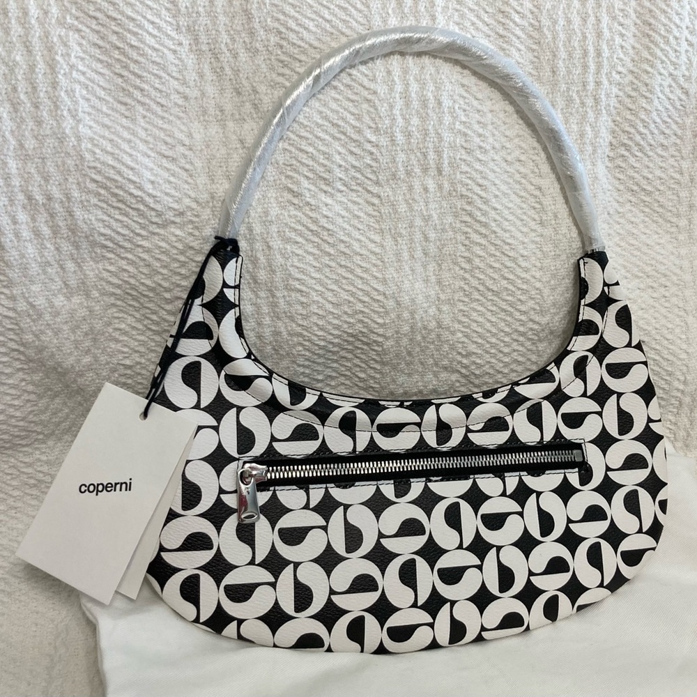 Coperni Ring Swipe Baguette Logo Leather Top Handle Bag - Picture 2 of 8